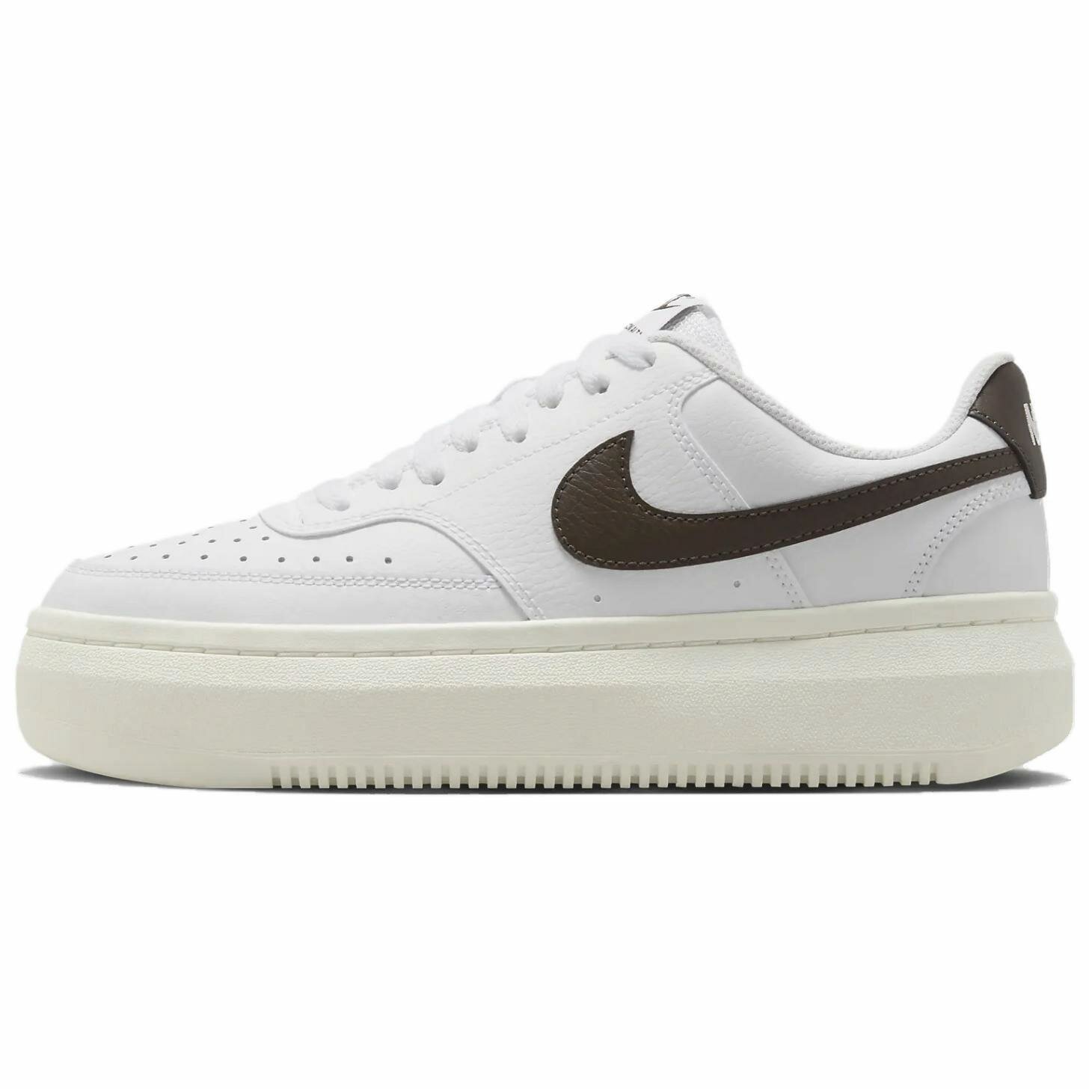 Кроссовки NIKE Court Vision Alta Leather, размер 38, белый-белый