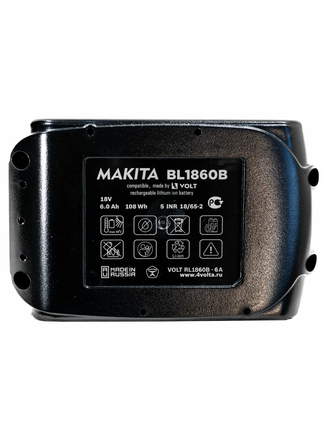 Аккумулятор 6Ач для Makita 18 вольт (Li-ion 18650, 18v, 6Ah, Макита LXT 18в, BL1860B), без эффекта памяти — фото 1