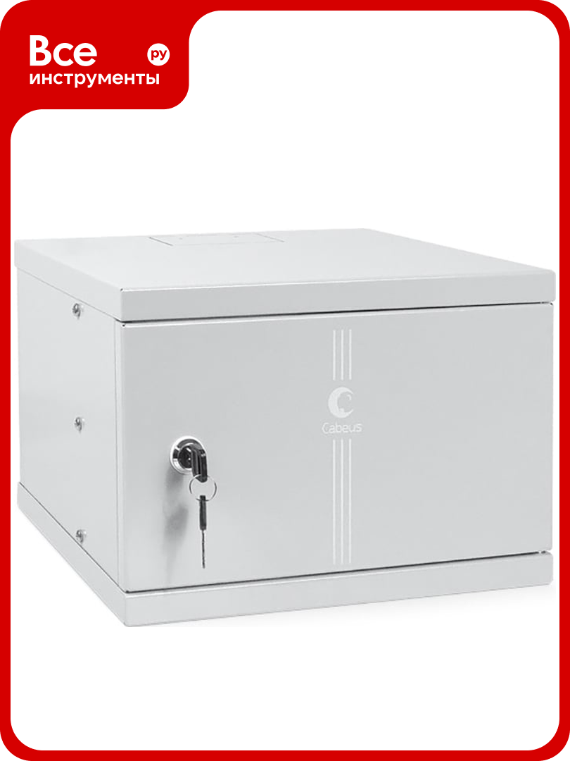 Телекоммуникационный настенный шкаф Cabeus 10" 4U дверь металл WSC-4Um