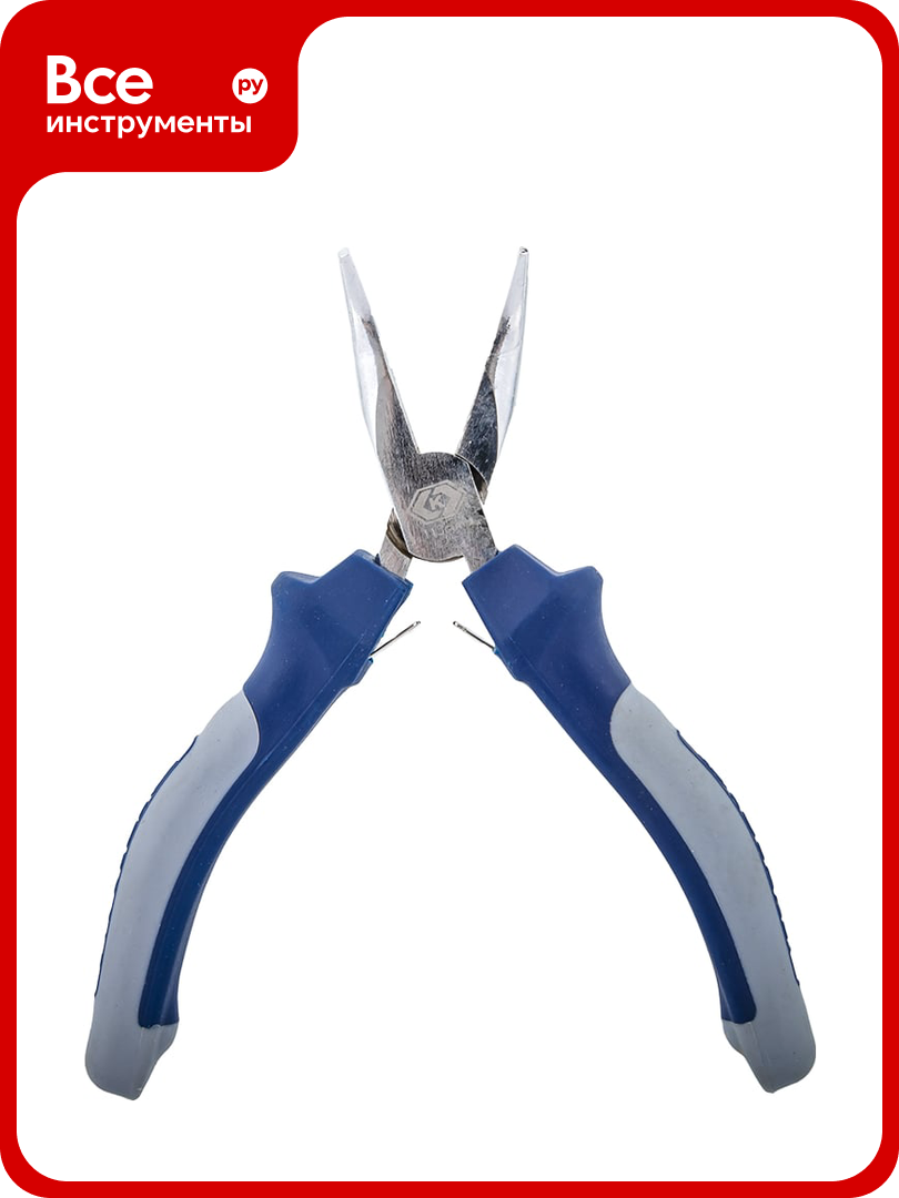 Длинногубцы изогнутые мини 115 мм кобальт 647-208