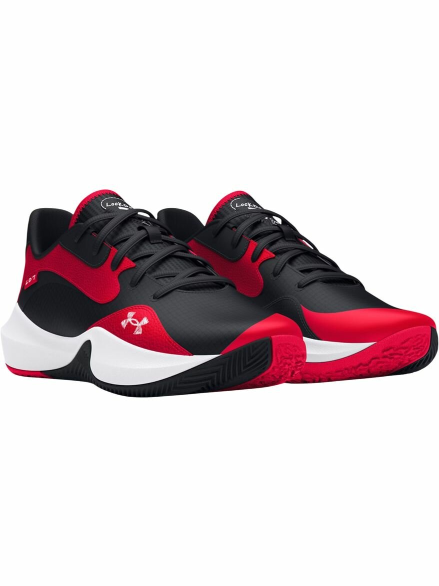 Кроссовки Under Armour UA Lockdown 7 Low, полнота F (EU)/ на среднюю стопу, размер 9,5/11 US, красный/черный — фото 1