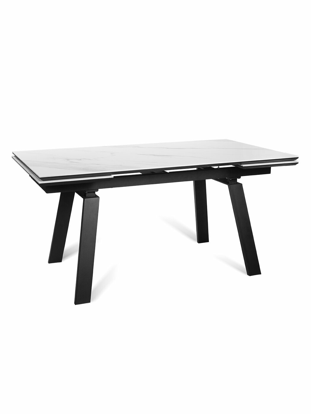 Стол керамический раздвижной PANAMA LIGHT 160 MARBLE MATT на металлокаркасе, 160(240)х90 см (керамика матовая/белый мрамор)