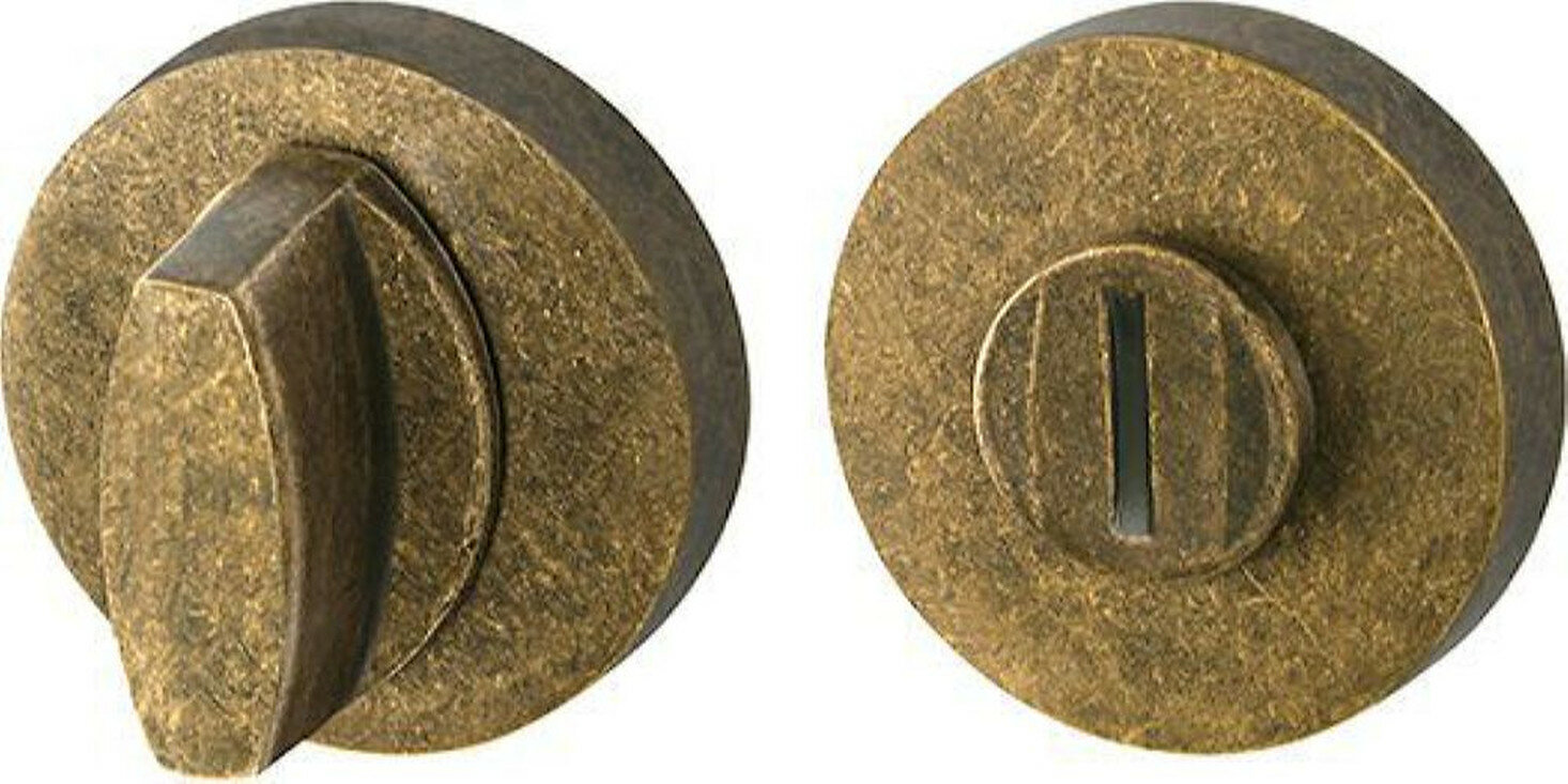 Дверная завертка Armadillo WC-BOLT BK6/URB круглая врезная бронзовая
