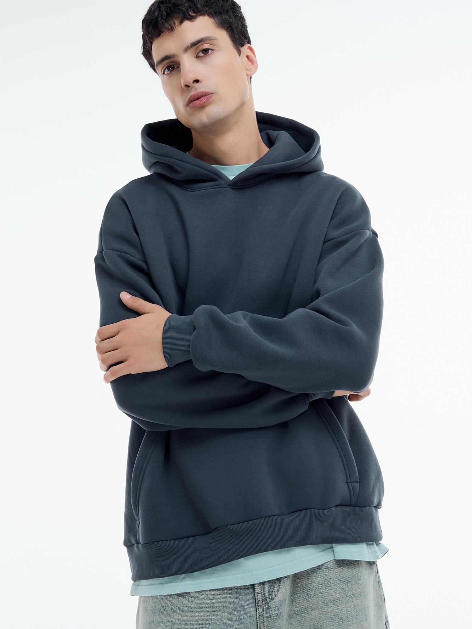 Толстовка спортивная ТВОЕ, размер XXL, , темно-серый, темно-серый