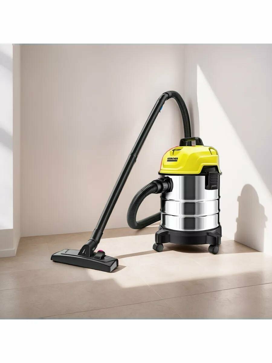 Пылесос Karcher "WD1S Classic", универсальный, для сухой и влажной уборки, с фильтром, 18л