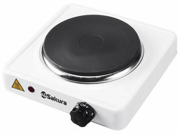 Электрическая настольная плита SAKURA ПЭ-01 1 конфорка белый