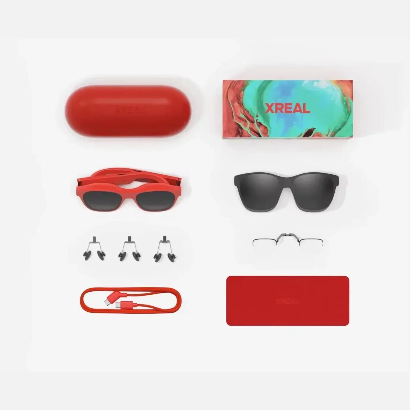 XREAL Air 2 Air2 Red Smart AR очки 330-дюймовый микро OLED-экран 1080P View для мобильных лёгких ультрагигантских экранов