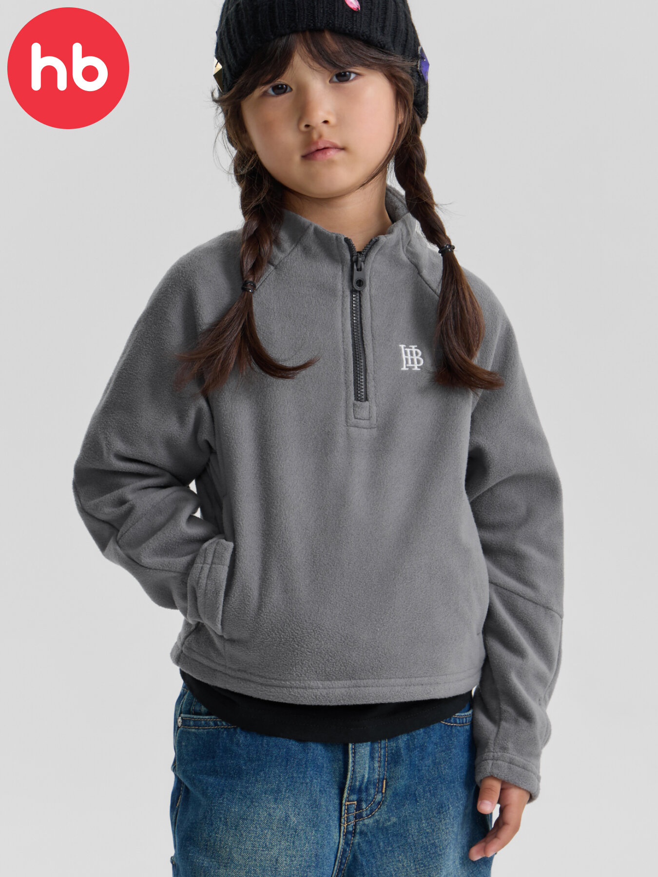 Толстовка Happy Baby детская размер 116-122 серый