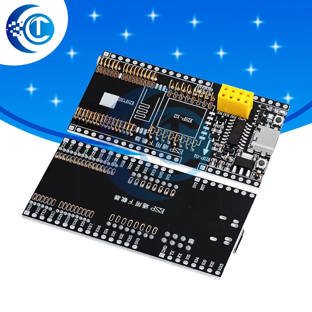 ESP8266 ESP32-WRO-VER Макетная плата Тестовый программатор Загрузчик розетки для ESP-01 ESP01S ESP12 Адаптер ESP32 CH340