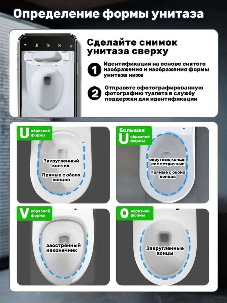 Крышки-Сиденья Для Унитазов Xiaomi Сиденье для унитаза, микролифт, белый, высота 41,5 см, толщина 6 см