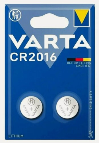 Изображение товара Батарейка VARTA Lithium CR2016, 2 штуки (2 штуки в блистере)