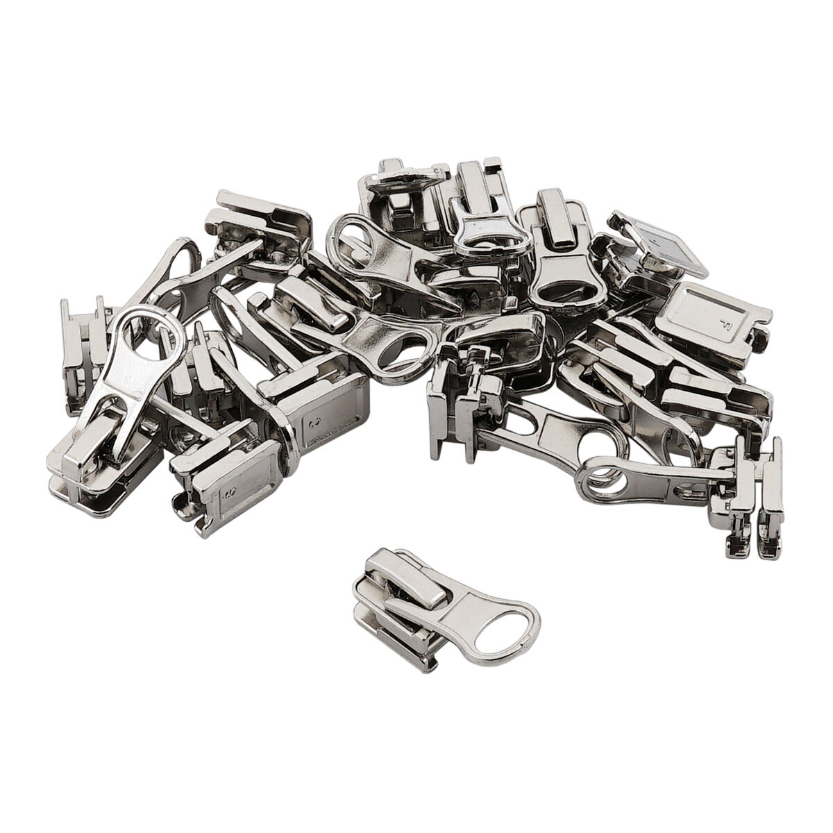 Бегунок для молнии 5 трактор нижний, автомат, Айрис (никель), 20 шт — фото 1