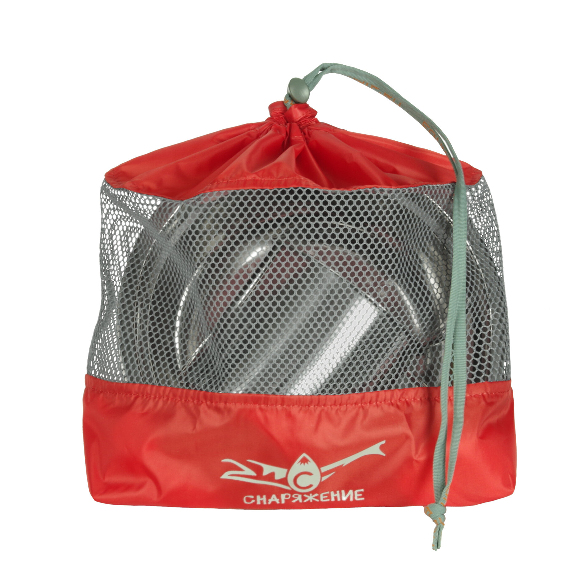 Мешок для посуды с сеткой (жорик) Красный