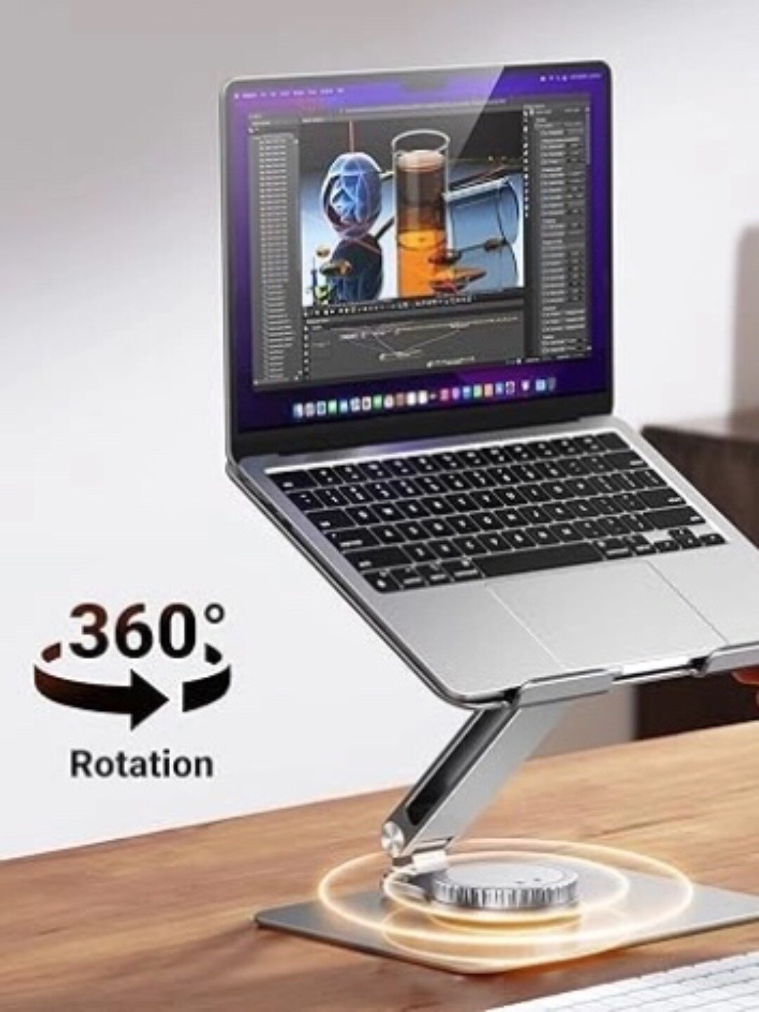 UGREEN Swivel Laptop Stand 90849, поворотная регулируемая подставка для ноутбука до 17", с вращением на 360°