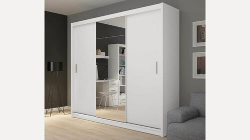 Изображение товара Шкаф-купе Ариадна Белый Фасадный 0101 NOW 240*45*250 см Фиеста Для одежды, в прихожую,