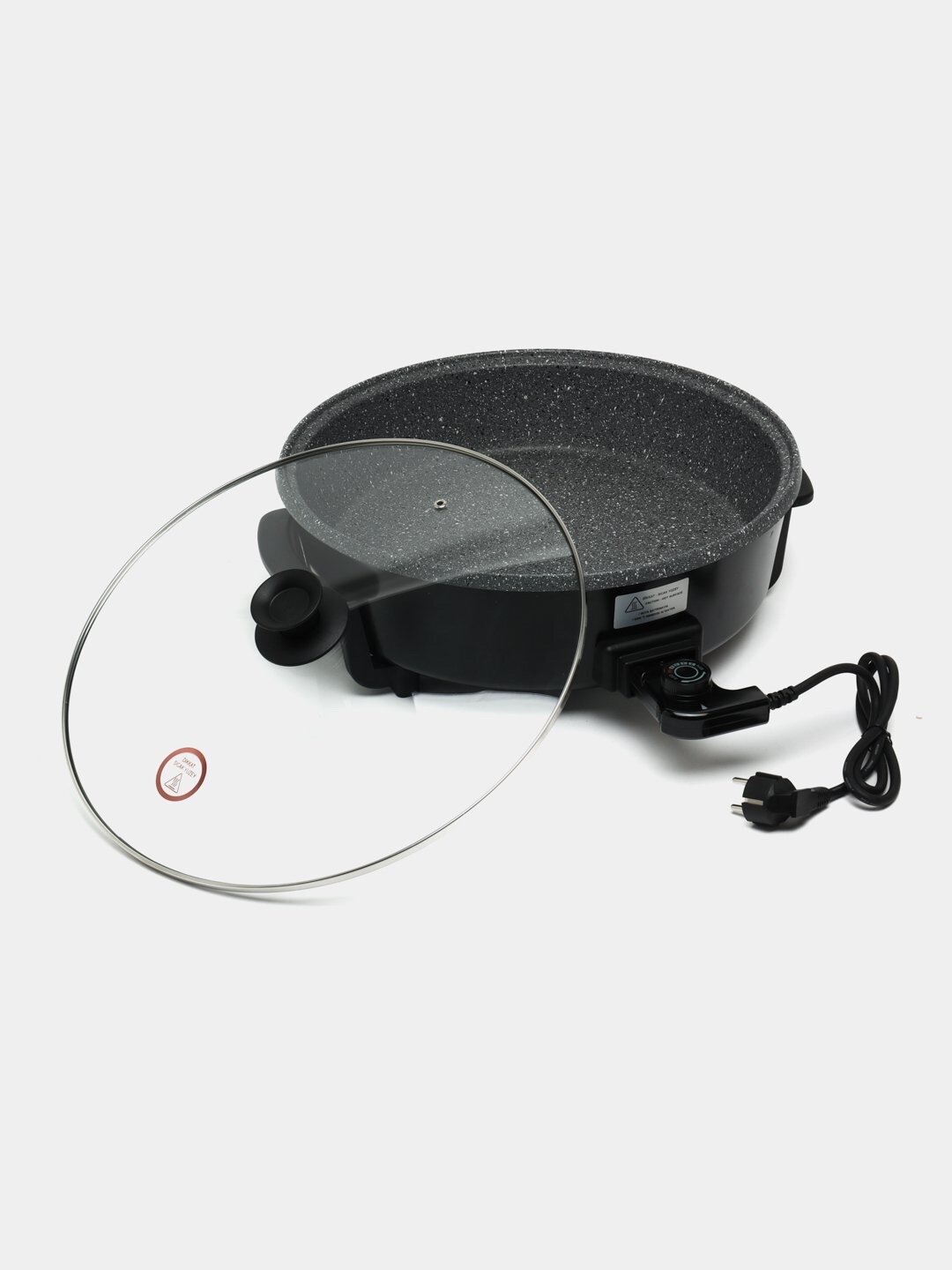 Электрокотел Asel, 40 см, 7 л, антипригарное покрытие, красный, механическое управление — фото 1