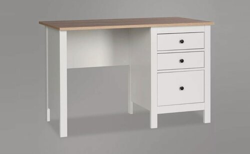 Изображение товара Стол письменный "сага" белый столешница ясень, три ящика от фабрики Белоруссии 120*600