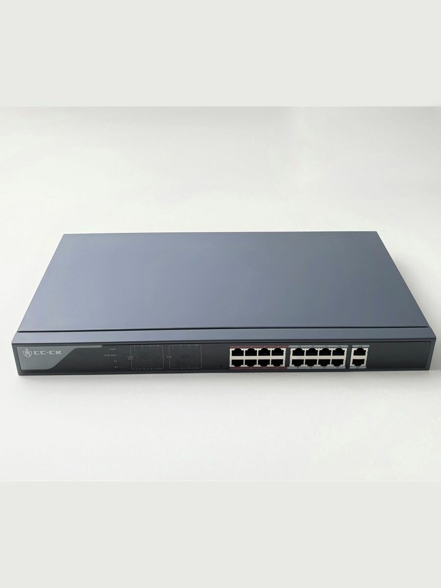 Управляемый коммутатор PoE СС-СК RS-SW-16 16, портов — фото 1