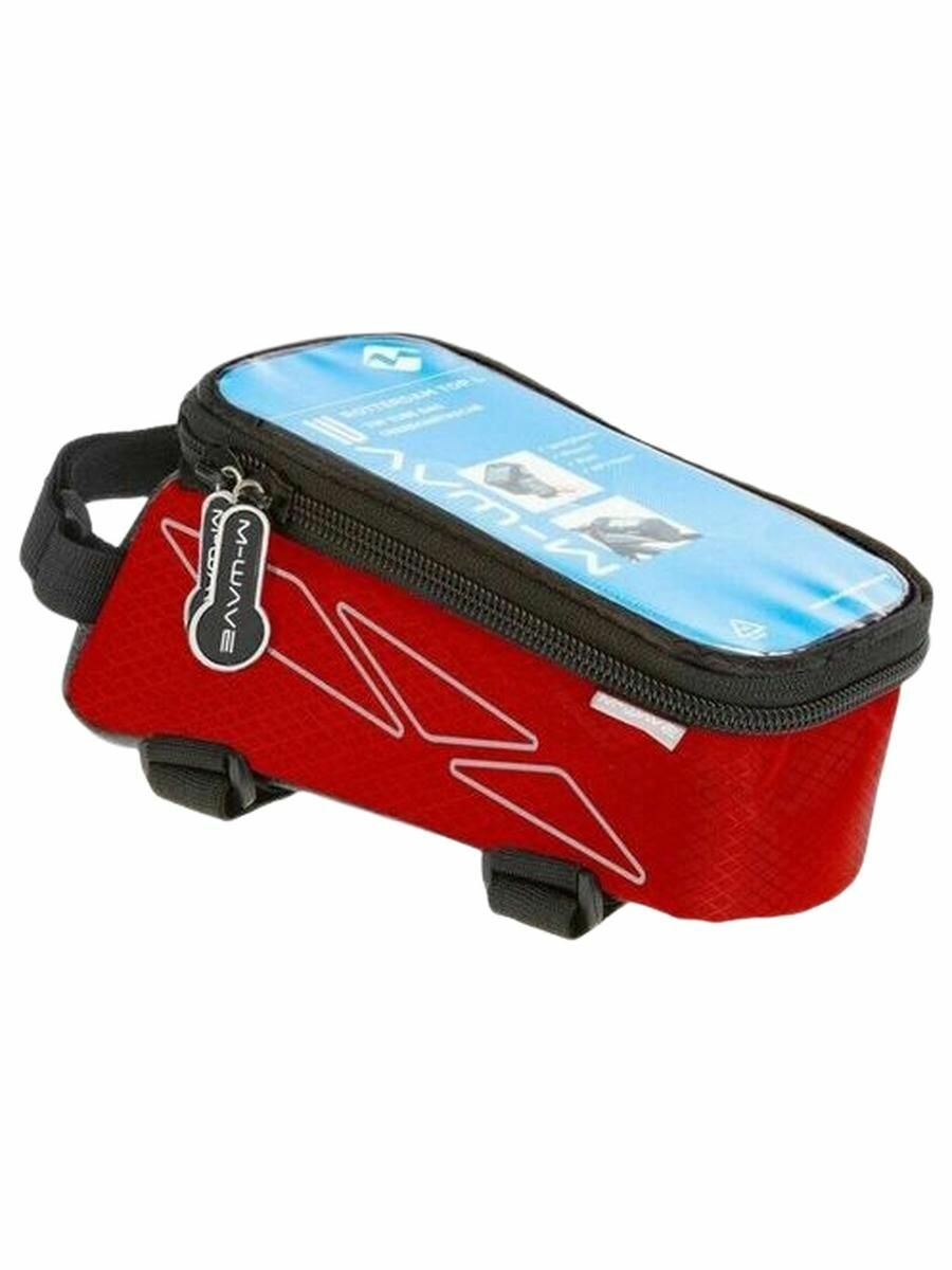 Бардачек на раму, M-WAVE, телефон 155х70мм, 170x80x80мм, черно-красный