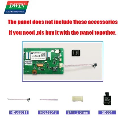 DWIN 8-дюймовый TFT ЖК-дисплей DMG80600T080_09W A set of accessories