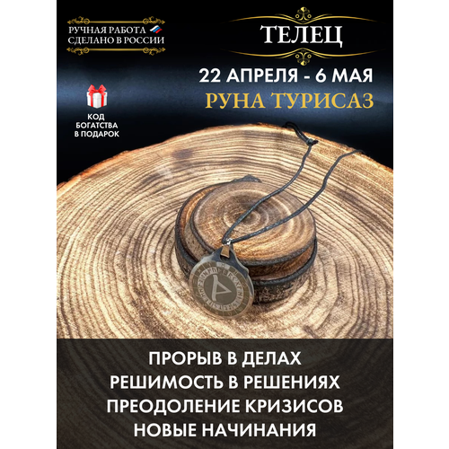 фото Денежный талисман телец руна турисаз, талисман по знаку зодиака gold tree