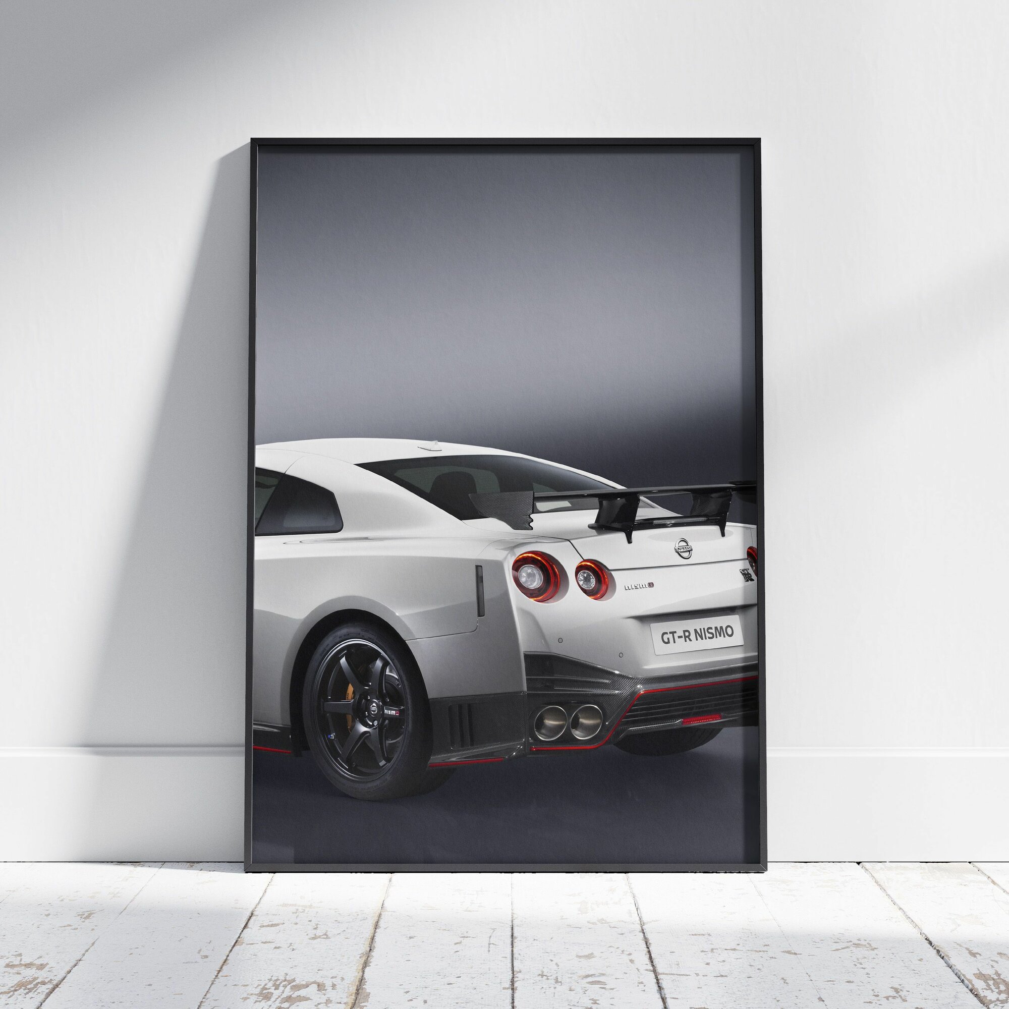 Плакат на стену для интерьера Спорткар (Nissan GT R Nismo 20) - Постер по спортивным гоночным машинам автомобилям формата А4 (21x30 см)