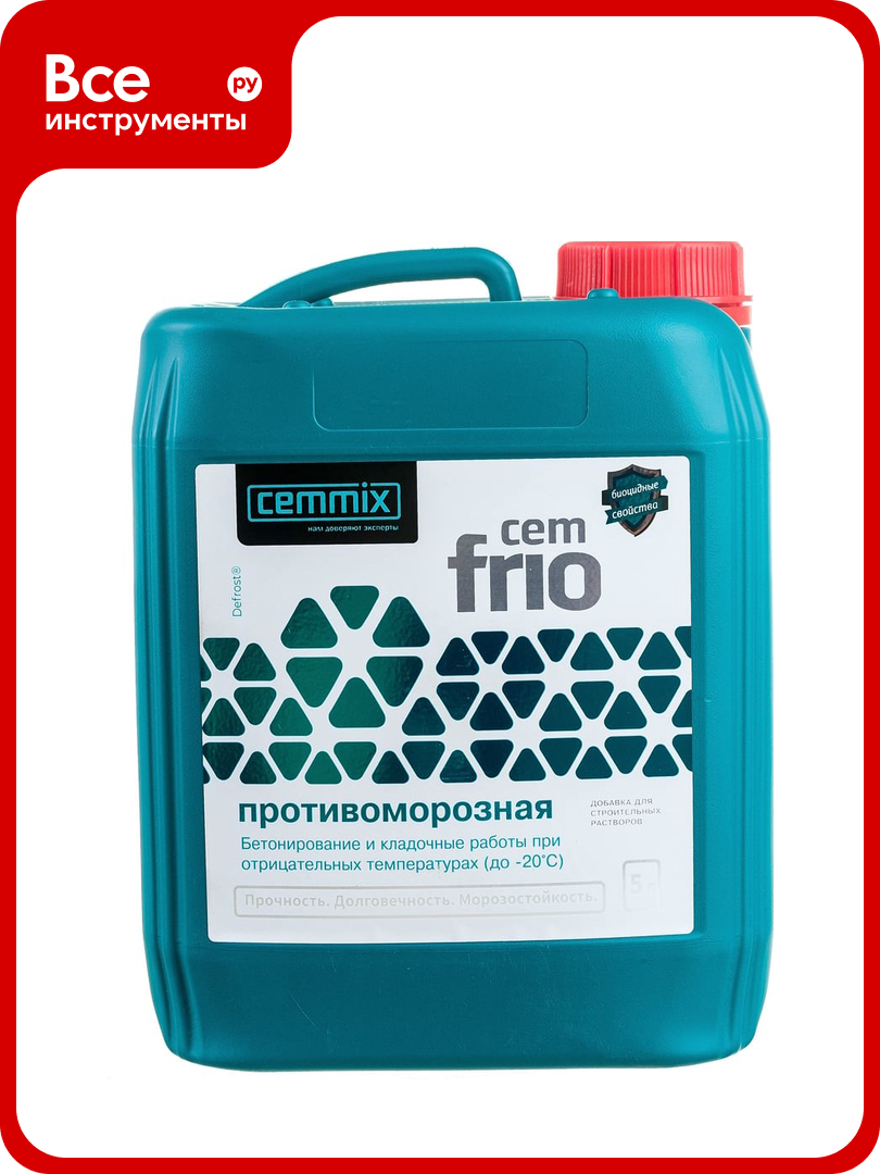 Морозостойкая добавка для бетона CEMMIX Сemmix Frio 5 л 15914307