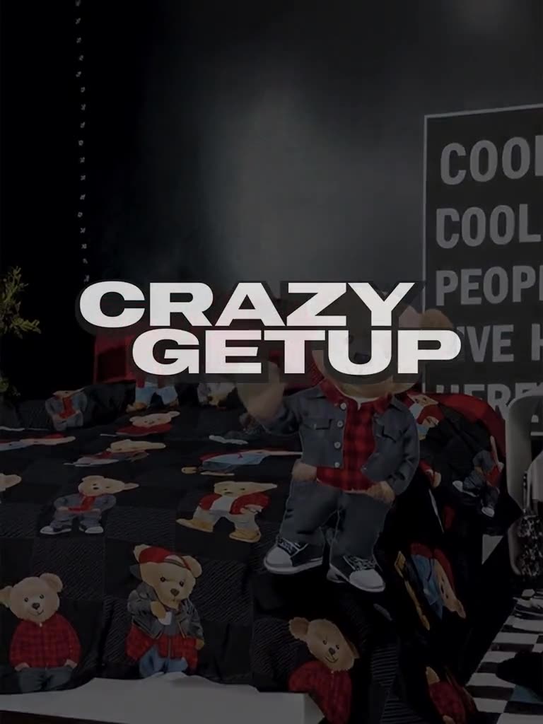 Crazy Getup, Комплект постельного белья 1 5 спальный, Поплин , 1 нав. 70х70, Мишки клетка — фото 1