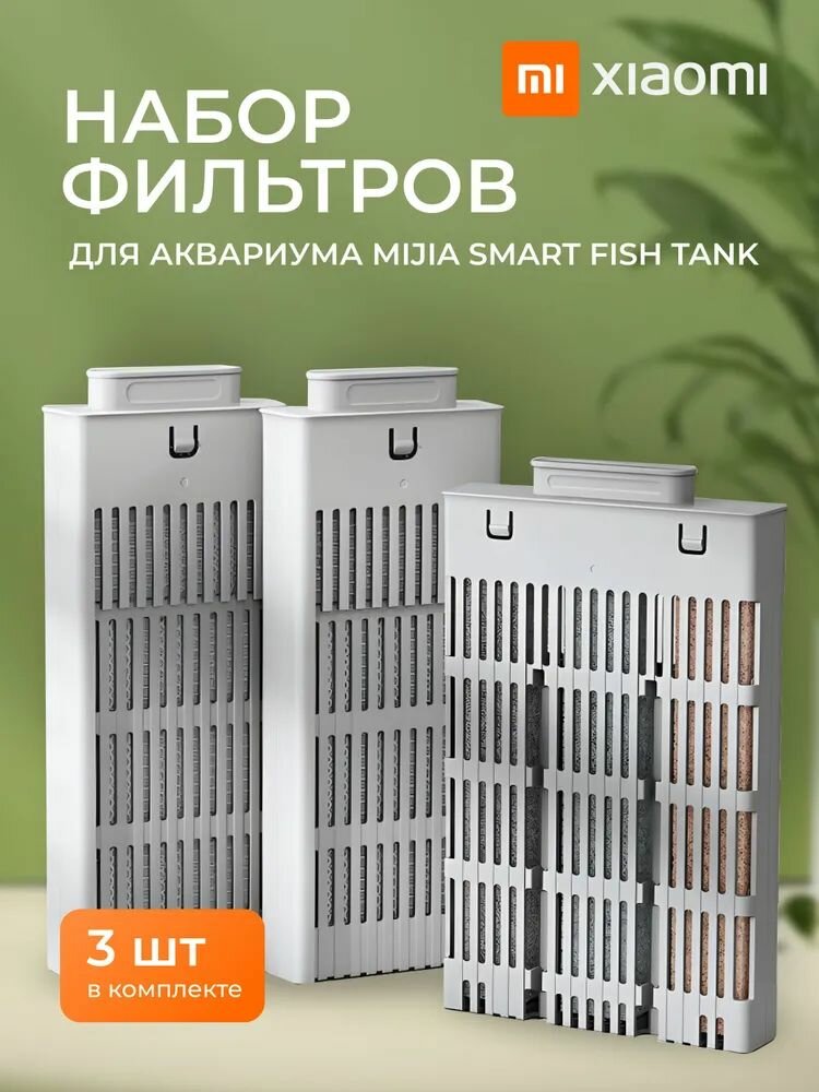 Xiaomi Сменные фильтры для умного аквариума Xiaomi Mijia Smart Fish Tank Filter Element (MYGGL100)(для аквариума MYG100) / BHR7552CN