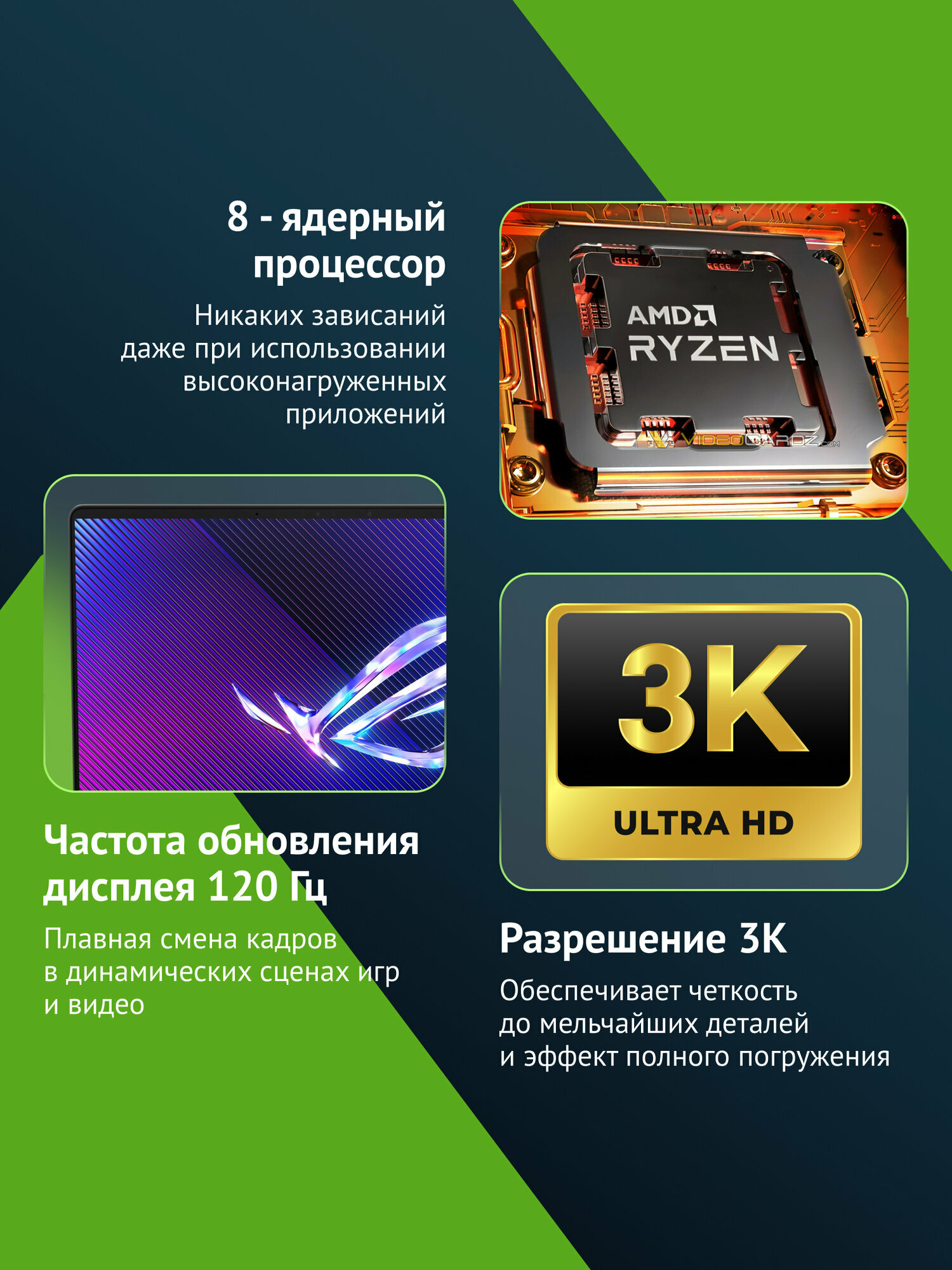 Ноутбук Asus ROG Zephyrus GA403UV-QS186, 14", OLED, AMD Ryzen 7 8845HS, LPDDR5x 16ГБ, SSD 1024ГБ, RTX 4060 8ГБ, серый — фото 1