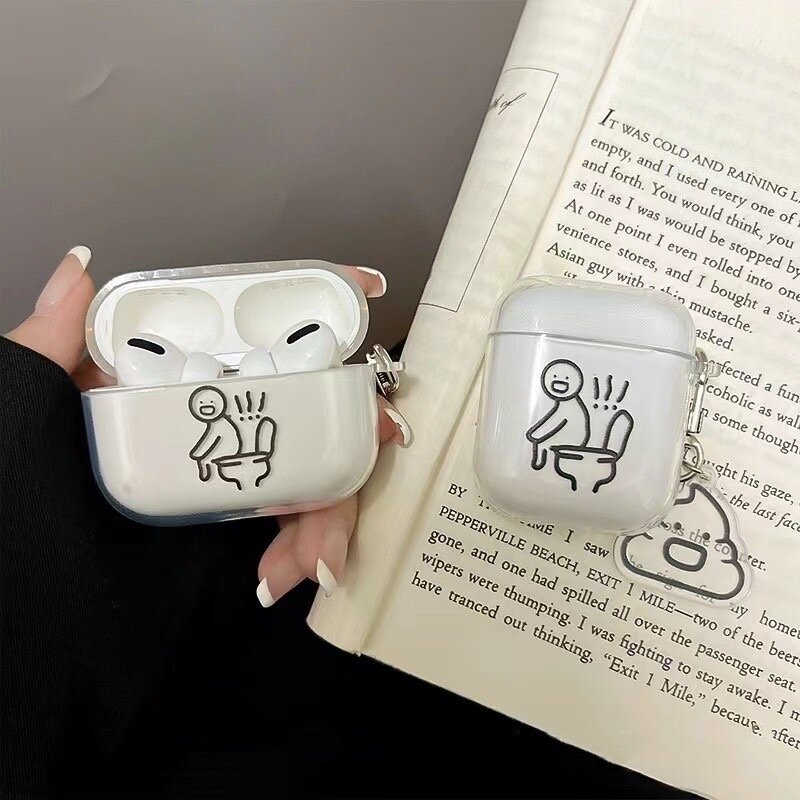 Защитный и декоративный чехол для Apple Airpods 1 и 2, с прикольным рисунком — фото 1