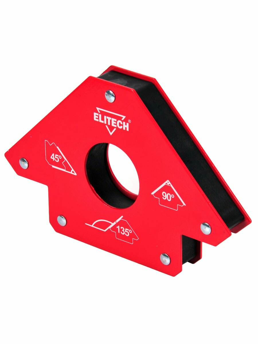 Магнитный угольник для сварки Elitech, 45/90/135 градусов, металл, 35 кг