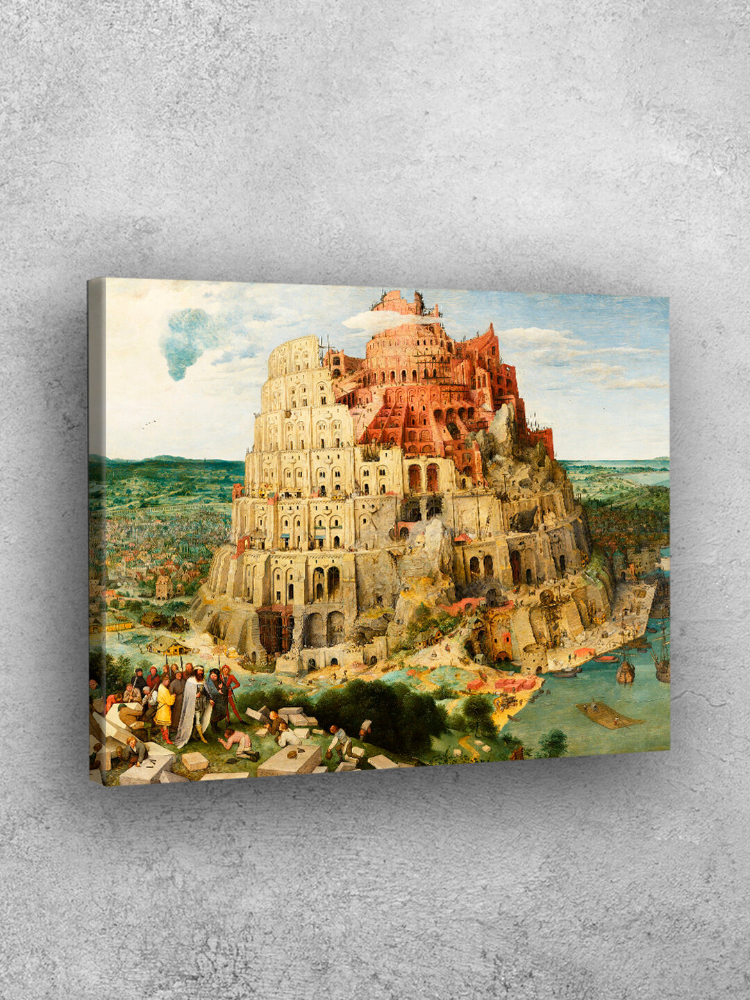 Картина интерьерная на стену ARTERY "Брейгель – Вавилонская башня", печать на холсте, постер на подрамнике, 40х50 см — фото 1