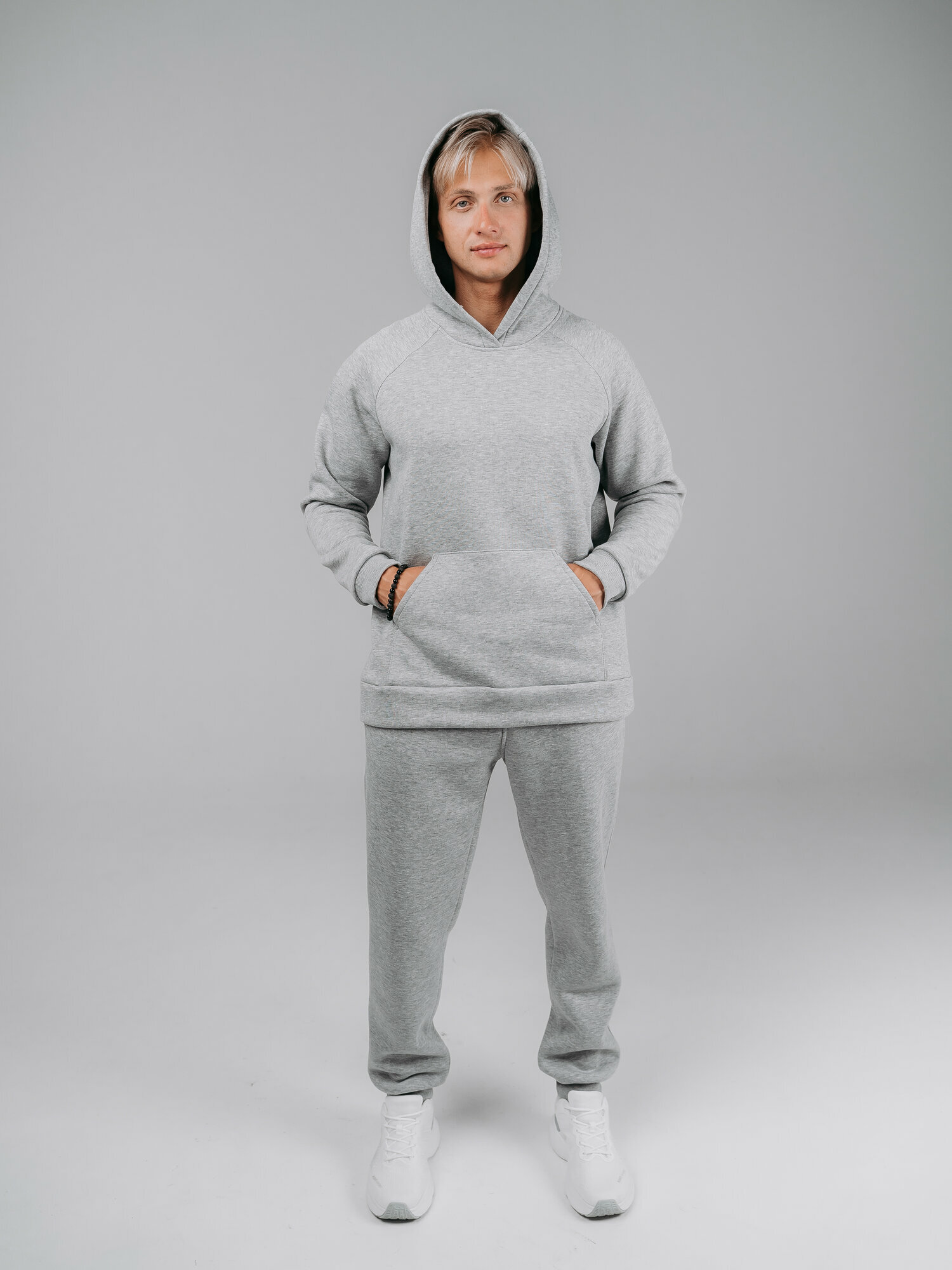Костюм спортивный GLEBARTY размер 52/176 серый меланж