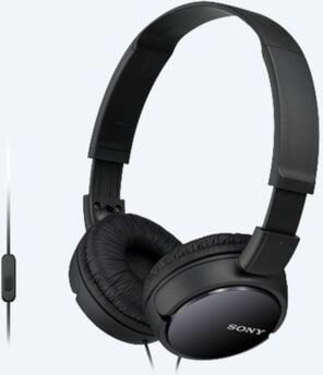 Гарнитура накладные Sony MDR-ZX110AP 1.2м черный проводные — фото 1
