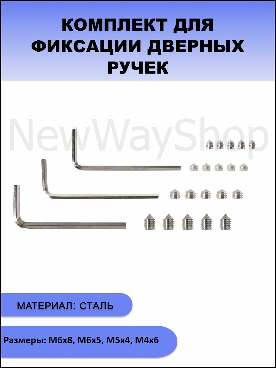Набор винтов для фиксации дверных ручек и ручек поворотных (набор креплений)