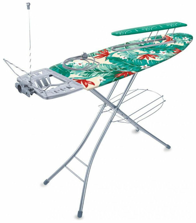 Гладильная доска Ника эльза де Люкс чехол с тропическими листьями ЭЛ/2