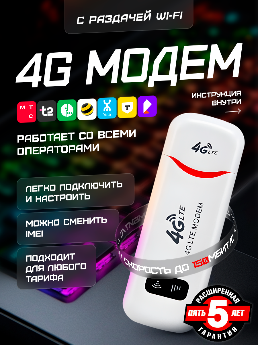 4G Модем с раздачей Wi-Fi