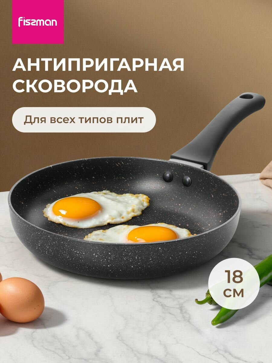 Сковорода с антипригарным покрытием для всех типов плит JILL 18 см