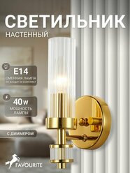 Настенный светильник с диммером, бра на стену Favourite 2673-1W с цоколем E14x40W