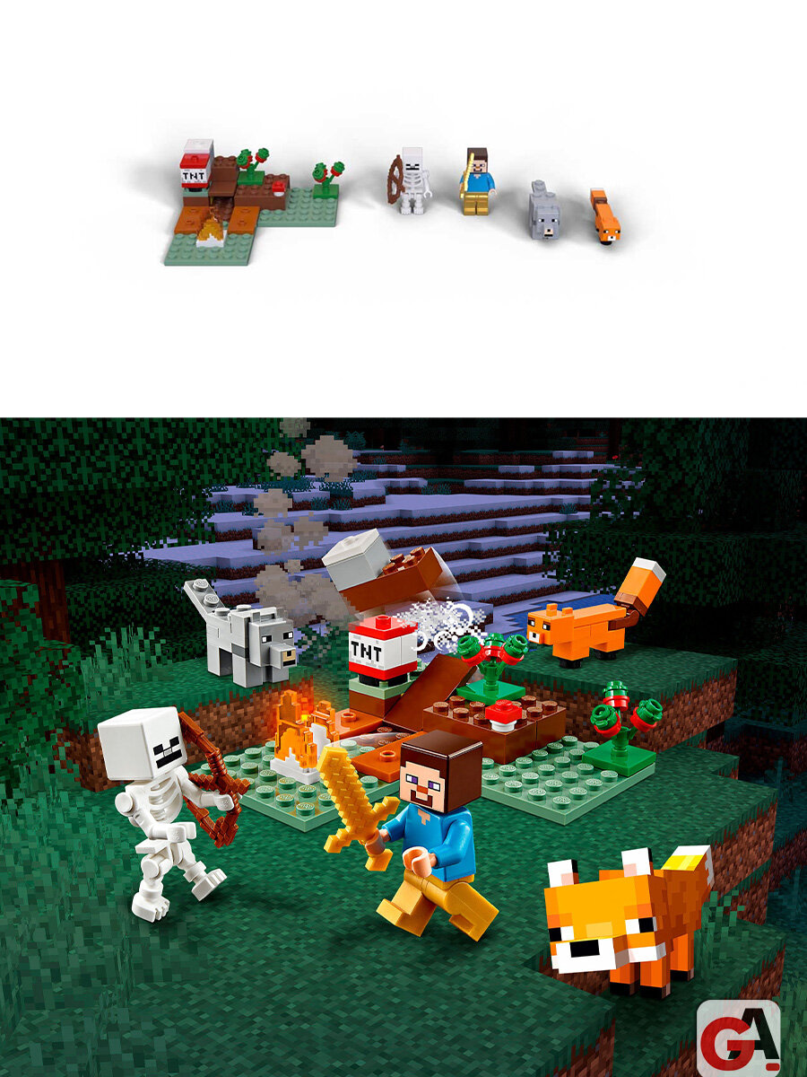 Конструктор Майнкрафт Приключения в тайге — фото 1