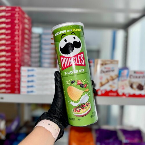 фото Картофельные чипсы pringles 7-layer dip/принглс соус-7 слоев 158 гр.