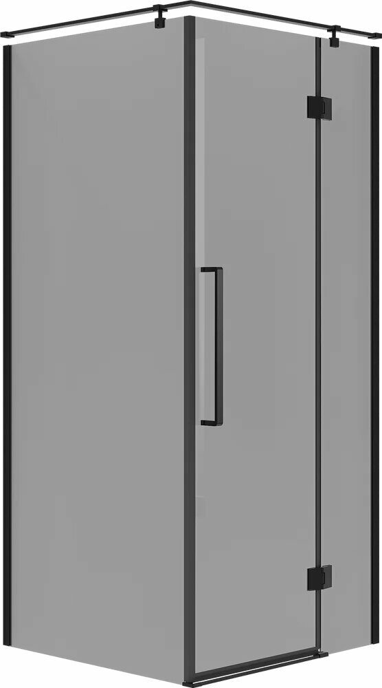 Душевой уголок Niagara Nova NG-2831-34BLACK без поддона стеклянный черный 90x90 с распашными дверями квадратный