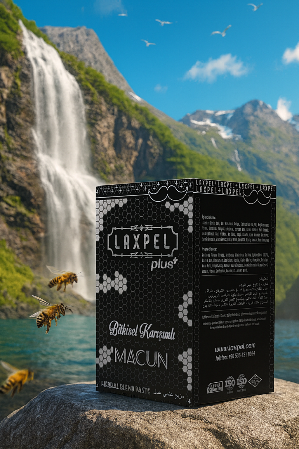 Laxpel Plus травяная паста с натуральными растительными экстрактами, женьшенем, эпимедиумом, имбирем и мёдом,