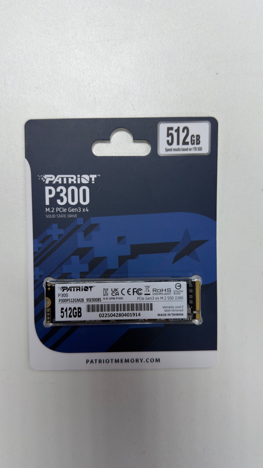 SSD диск Patriot Memory Patriot P300, 512Гб, 2280, PCI-E