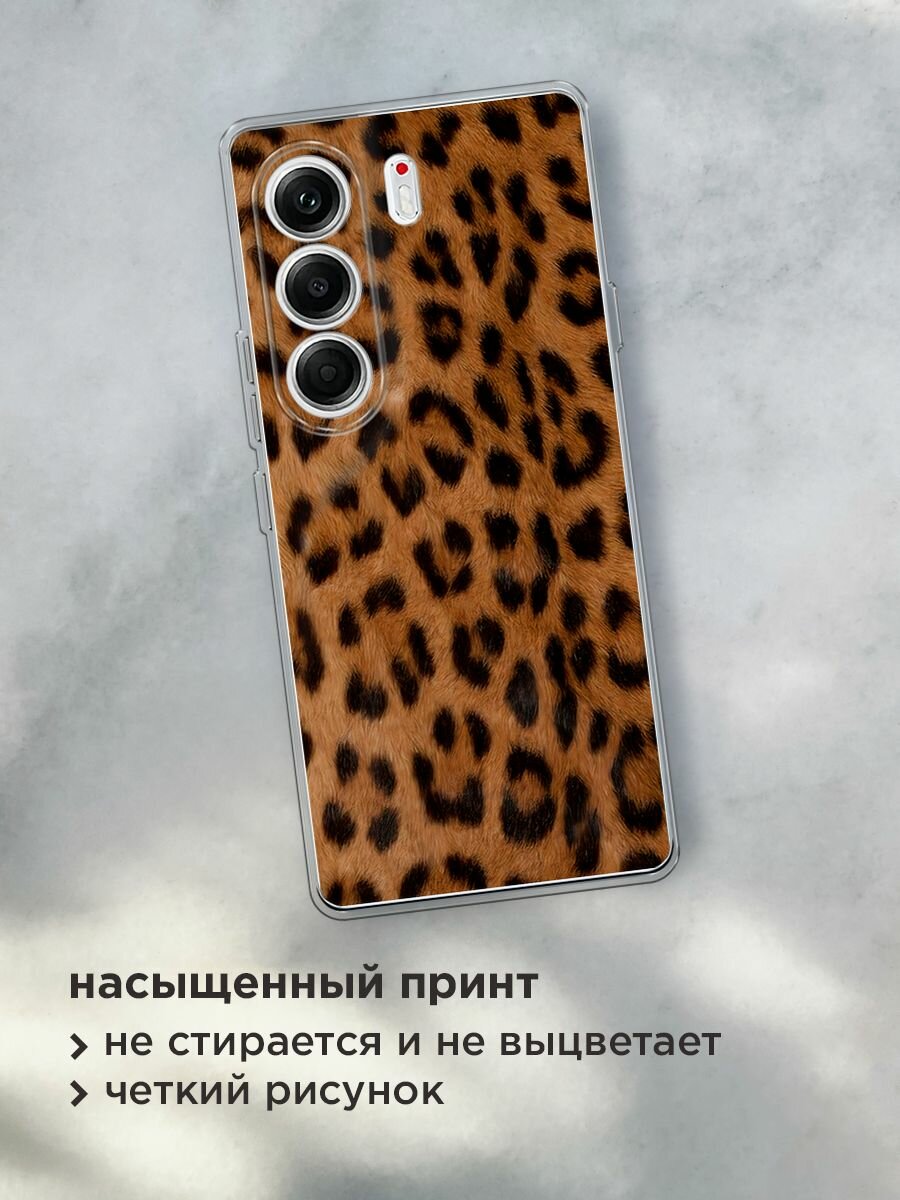 Чехол на Tecno Camon 40 Pro 5G / Текно Камон 40 Про 5G с принтом "Мех леопарда" — фото 1