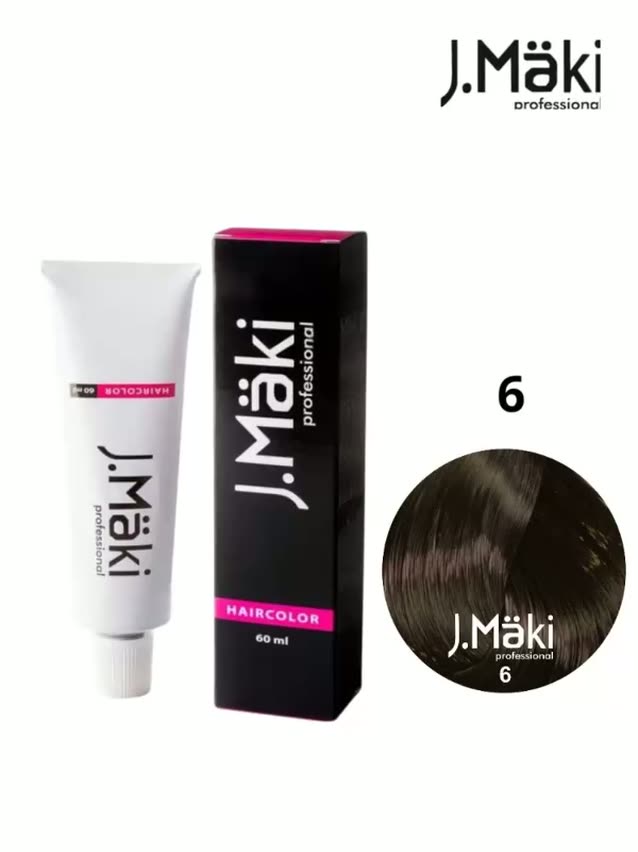 J.Maki 6.0 Темно-русый; cтойкая краска для волос 60 мл — фото 1