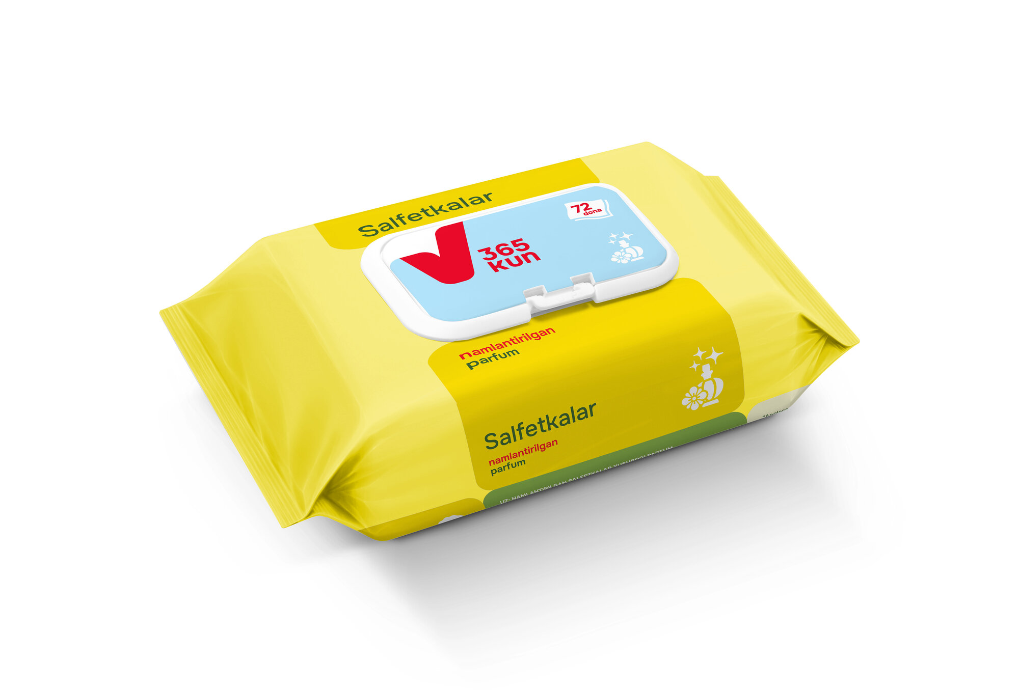 Влажные салфетки 365 KUN «Парфюмированные», 72 шт