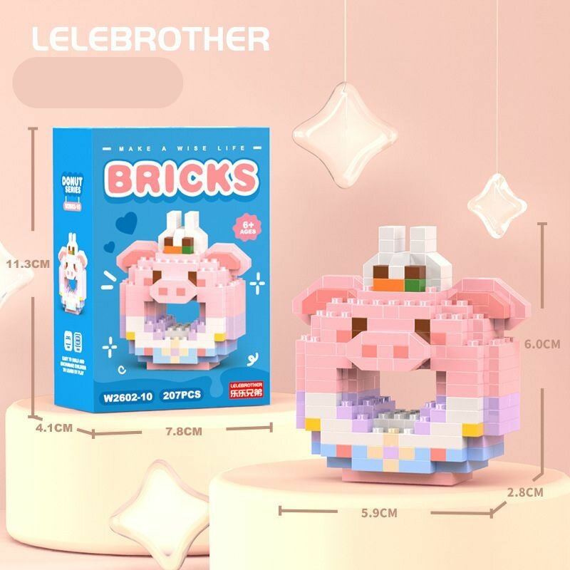 Мини-конструктор, 3D фигурка/игрушка из мультиков,