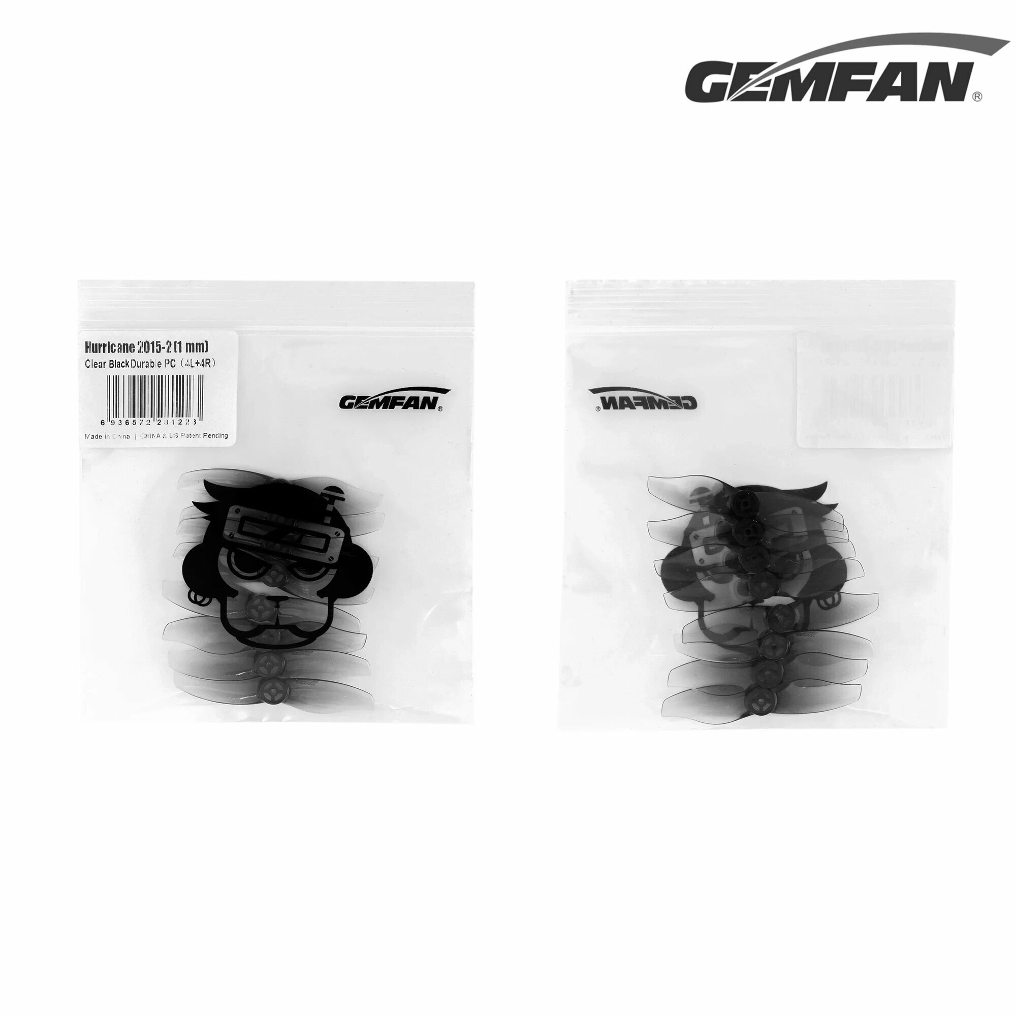 Gemfan 2015-2 20x15 50 мм пропеллеры для дрона 8/16 шт 8pcs 2015 Black 1mm